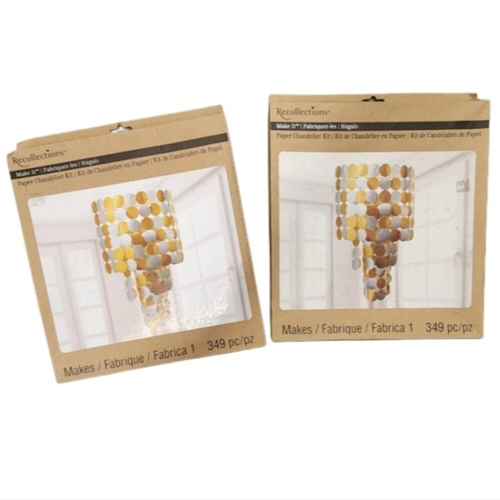 Recollections‎ Gold Geometric Art Cardboard Chandeliers Party Or Other 2x